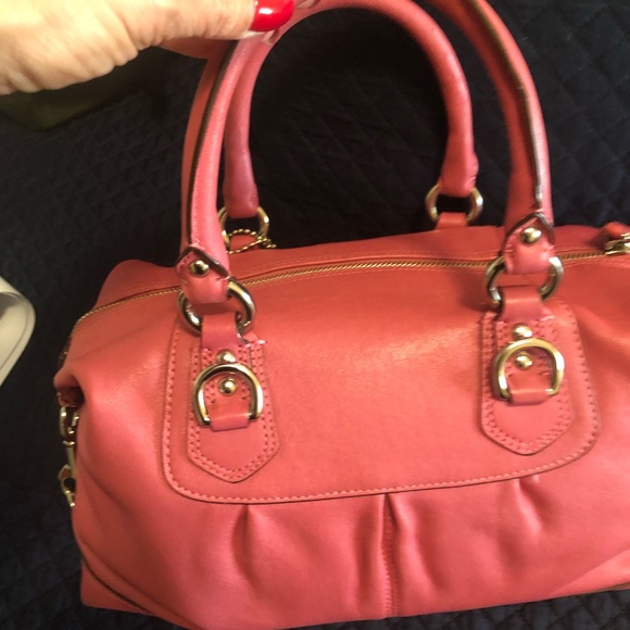 Coach Sabrina Madison Salmon Satchel Bag with Strap and Matching Wallet - Picture 7 of 14